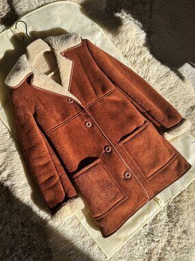 DÔEN Woodland Coat in Saddle - Size XS (Rare Archival / Celebrity Favorite)